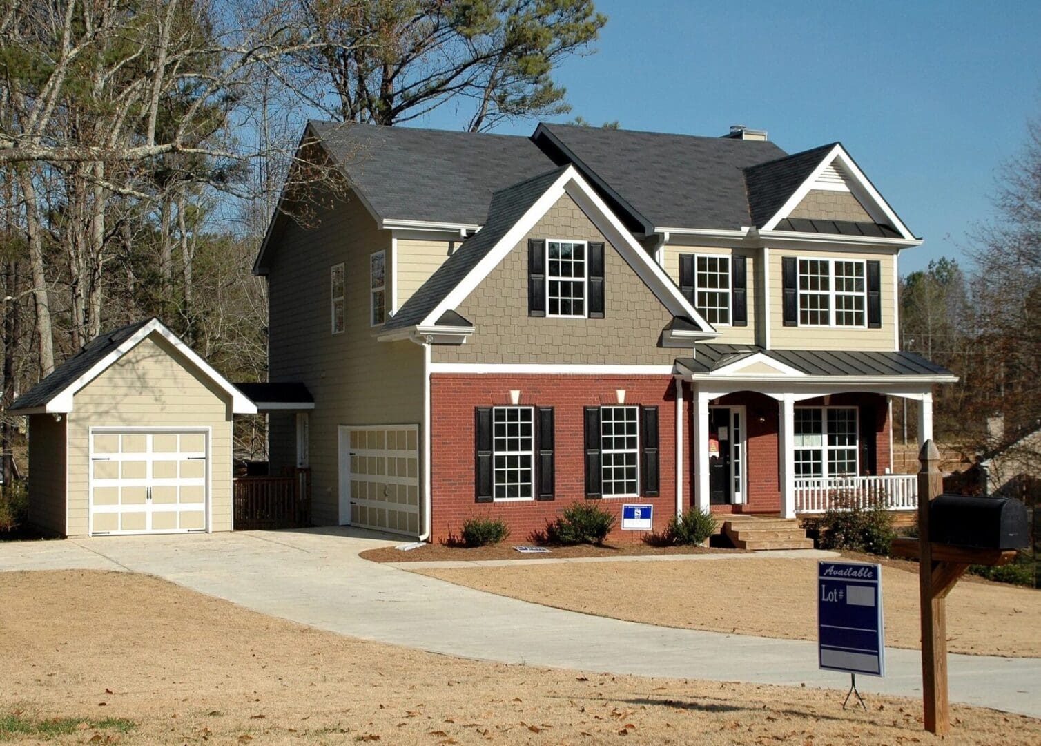 Two-story suburban home with a garage.