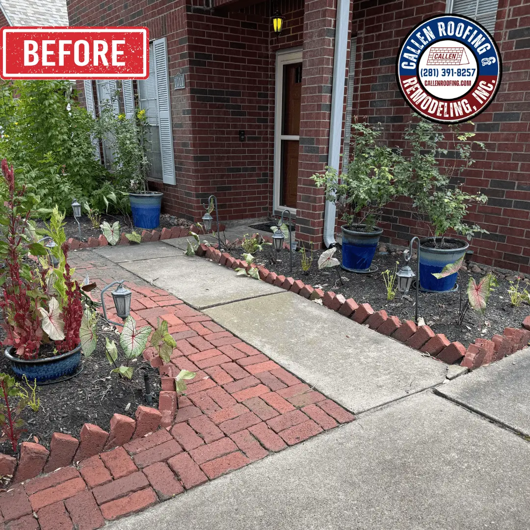 a Garden walkway before remodeling