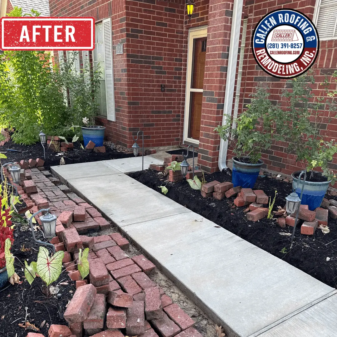 a garden walkway after remodeling